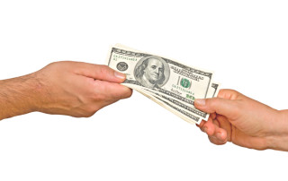 Hall Nevile Law Spousal Support image - hands pulling dollars